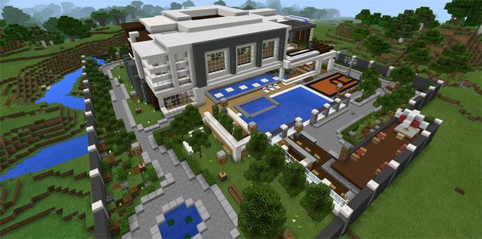 Modern Mansion – Minecraft Pocket Edition Maps &amp; Mods